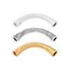 Plata Pura S999 Tubo Curvo Hilo de Plata Dura 3D Patrón de Martillo Cepillado Medio Pulsera Tubo Curvo Cuerda Trenzada a Mano Accesorios con Cuentas