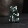 Jade Hetian Natural Material Fino Tallado Finamente Calabaza Tridimensional Buda Maitreya Dios de la Riqueza Colgante Zodiaco de Jade Dibujo Animado Colgante