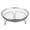 Nova cesta de drenagem de óleo de aço inoxidável para air fryers, rack suspenso elevado de controle de óleo para cozinha doméstica e churrasco