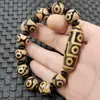 Ágata Cuentas Dzi de Tres Ojos, Pulseras de Jade, Cuentas Dzi de Nueve Ojos, Pulseras Antiguas Passepartout, Pulseras para Hombres y Mujeres