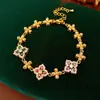Pulseira Flor de Zircônia Vintage Usada, Luxo Leve, Alta Qualidade, Pulseira Versátil, Joia de Mão da Moda e Exquisita para Mulheres Atacado
