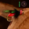 Cebo de Pesca con Mosca Mejorado Veneno Mosquito Micro-Cebo Pesca con Mosca Boca de Caballo Rayada Blanca Arroyo Tilapia Gancho de Mosca Venta al por Mayor