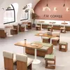 Banco longo, assentos de parede, mesa e cadeiras de lazer, sofá duplo, restaurante, café, loja de sobremesas, loja de chás com leite, mesa e cadeiras de sofá