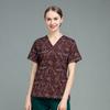 Ropa de lavado a mano, ropa quirúrgica estampada de manga corta para médicos, ropa de trabajo para salón de belleza oral para mujeres, ropa de algodón para cepillos de manos de hospital para mascotas para hombres