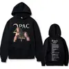 Tamaño Europeo TransfronterizoSudadera con Capucha de Hip Hop del Rapero Tupac 2Pac Moda Masculina H