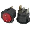 Interruptor do barco KCD2 3 pinos 2 engrenagem com abertura da lâmpada 20mm redonda com interruptor de alimentação da lâmpada 12/24/220V