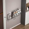 Sapateira de Parede Atrás da Porta, Sapateira Pendurada na Porta, Porta-Chinelos de Banheiro, Artefato de Armazenamento de Sapatos Sem Furos