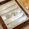 Aretes de Perlas de Pan al Vapor Shijia Estilo Coreano para Mujer Elegantes Elegantes Elegantes Elegantes Elegantes Elegantes Aretes Ligeros de Lujo con Diseño de Nicho Aretes