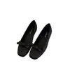 Zapatos Mary Jane con Lazo Estilo Francés con Aumento Oculto de Altura, Zapatos sin Cordones Redondos para Mujer, Zapatos de Noche de Boca Baja