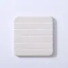 Alfombrilla de taza de tierra de diatomeas absorbente natural color sólido en blanco venta directa de fábrica aislamiento base lisa venta al por mayor