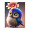 Kit de pintura de diamantes 5D con temática de animales de dibujos animados, una decoración de arte DIY para el hogar, completo con herramientas y un juego de pintura de diamantes de punto de cruz