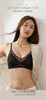 Lencería sexy ultrafina para mujer, minimiza bustos grandes, copa con orejas de conejo de encaje, soporte push-up, sin varillas, sujetador de control lateral del busto