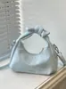 Bolsa Tote Plissada Nuvem Vintage para Mulheres Novo Estilo 2026 com Laço, Bolsa de Ombro Transversal Casual de Alta Qualidade e Estilosa