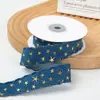 Cinta de Bronceado de Mezclilla con Estrella de Cinco Puntas para Diadema de Lazo DIY, Diadema para el Cabello, Cadena para Colgar el Teléfono Móvil, Accesorios para Empaque de Regalo de Ropa