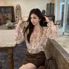 LS Moda Retrô Estampada Casual Camisa Guangzhou Treze Hong 2026 Outono Inicial Nova Roupa Feminina Top 23398#