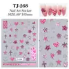 Pegatina Original para Uñas Cruzada Estampado Leopardo 5D en Relieve Estéreo Versátil Cruzada para Uñas DIY Estilo Tj