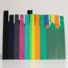 Bolsas não tecidas tipo colete de mão, sacolas de compras dobráveis para supermercados, sacolas de presente promocionais feitas sob medida, sacolas não tecidas com logotipos impressos