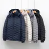 Pinghu Seta Suave 90 plumón Nuevo Estándar Nacional Exterior Ligera Chaqueta de plumón para Hombre Otoño e Invierno Corta con Capucha Ligera Top Chaqueta