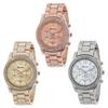 Produto de comércio exterior com alta demanda: Relógio de Liga Geneva Geneva, Fornecimento em Estoque, Envio no Mesmo Dia Disponível, Pulseira de Couro Genuíno