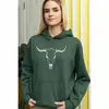 Sudadera con Capucha para Mujer Exportación Transfronteriza Estampado de Cabeza de Toro Holgada Sudadera con Capucha Amazon Wish Una Pieza Venta al por Mayor Top