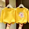 Camiseta de Manga Larga para Bebé Niña, Camiseta Base Fina de Otoño, Niñas Talla Mediana a Grande, Top de Algodón Puro, Camiseta Moderna t