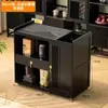 Juego de Mesa de Té Nuevo Estilo Chino Móvil para Uso Doméstico, Adecuado para Balcón, Completo con Gabinete de Té y Mesa de Té Pequeña para Oficina