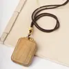 Colgante de Paz de Sándalo Verde Natural Cadena para Suéter Decoración Colgante de Madera Adorno para Colgar en el Espejo Retrovisor del Coche Venta al por Mayor