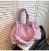 Bolsa de Pano de Algodão Transfronteiriça para Mulheres, Grande Capacidade, Novo Estilo 2026, Bolsa de Ombro Transversal Casual Versátil, Bolsa Tote Outono e Inverno