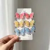 Pinza para el pelo 3D con pedrería degradado de mariposa 2026 para niñas, pinza lateral que no daña, accesorio para el pelo estilo princesa china para cabello suelto