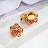 Camelia acrílica colorida de verano, gemelos y botones de cuello para camisa DIY, accesorios decorativos unisex frescos y simples