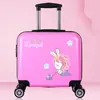 Mala de Viagem Infantil Pequena Leve de Rodinhas Estampa de Desenho Animado Mala de Mão 18 polegadas Mala de Viagem com Senha Presente de Férias Venda por Atacado