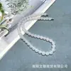 Pulsera de Ágata Blanca Grado A Transparente de Calcedonia al por Mayor para Hombres y Mujeres, Transmisión en Vivo, Envío Directo de Una Pieza, Collar de Tres Anillos, Cadena de Torre