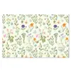Ca072 Manteles Individuales de Flores Fiesta de Jardín de Primavera Vajilla Decorativa Pequeñas Flores Silvestres Decorativas Manteles Individuales Desechables