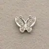Acessórios de Unha em Liga de Cromo Borboleta Prata Mini Vazada Pequena Borboleta Strass Usável Decorações de Unha com Strass
