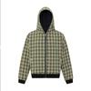 Sudadera con capucha para hombre, a cuadros, holgada, de doble cara, con diamantes calientes, nueva tendencia americana, comercio exterior
