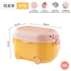 Caja de Almacenamiento de Juguetes para Niños Caja de Almacenamiento de Ropa de Bebé y Juguetes para el Hogar con Ruedas y Tirador Manual Caja de Almacenamiento Creativa de Dibujos Animados