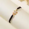 Pulseira de Tartaruga Cravejada com Diamantes Europeia e Americana Transfronteiriça Mais Vendida Joia de Corda de Mão Tecida à Mão Estilo Coreano Simples e Fashion para Mulheres