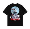Camiseta holgada de manga corta con inyección directa vintage de estilo clásico japonés de animación de dibujos animados de verano, de gran tamaño, para la calle.