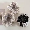Estilo Coreano Pequeña Flor Doble Encaje Botón Floral Anillo para el Cabello Intestino Grande Cuerda para el Cabello Femenina Estilo Retro Girly Accesorios para el Cabello