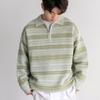 Suéter de Otoño a Rayas Camisa Polo de Manga Larga Estilo Perezoso Sentido del Diseño de Costuras Camisa Tejida Suéter de Sentido de Alta Gama para Niños