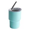 2-7oz Mini Car Cup 304 aço inoxidável bonito pequeno fresco pequeno copo de vinho portátil dupla camada de palha