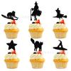 Halloween Bolo Inserir Abóbora Morcego Baking Bolo Plug-in Aniversário Bolo de Festa Decoração Bandeira de Palha