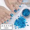 Tienda de decoración de uñas con lentejuelas brillantes en azul pavo real y verde, tamaño mixto, sirena flash Ji, piezas hexagonales para uñas de los pies, lentejuelas grandes