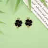 Acessórios de Joia Gota de Óleo de Liga Trevo de Quatro Folhas Cauda DIY Pulseira Brincos Chaveiro Pingente Verde Acessórios de Pingente