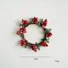 Mini Guirlanda de Natal Decoração Anel para Vela de Hotel Anel de Guardanapo Arranjo de Decoração de Natal Guirlanda Criativa de Espigas de Trigo