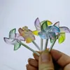 Chaveiro Pingente Moinho de Vento Pequeno Doce de Acrílico Colorido Gradiente Estilo Primavera Acessórios para Joias DIY
