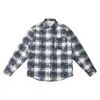 Camisa a cuadros retro moderna estilo japonés de manga larga para hombre, colección otoño 2026, con estampado de cuadros, diseño artístico, estilo casual, corte holgado y cuello con muesca