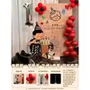 Decoração de Primeiro Aniversário Estilo Coreano para Bebês Meninas, Estilo Pintado à Mão, Versão Familiar, Parede de Fundo com Atmosfera Simples, Placa de KT