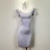 Moda Transfronteriza Dongdaemun Coreana, Vibras de Protagonista Femenina Estilo Coreano, Estilo Chica Caliente Pura y Sexy, Vestido Bodycon de Cuello en U Adelgazante