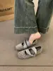 Sapatos Mary Jane Quadrados com Bolinhas Retro Coreanos Aumentadores de Altura Femininos 2026 Temperamento Ano Outono Novos Sapatilhas de Bico Quadrado